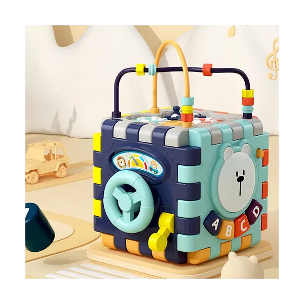 Cubo Didactico Con 6 Actividades Juguete Educativo Motesori Color Multicolor