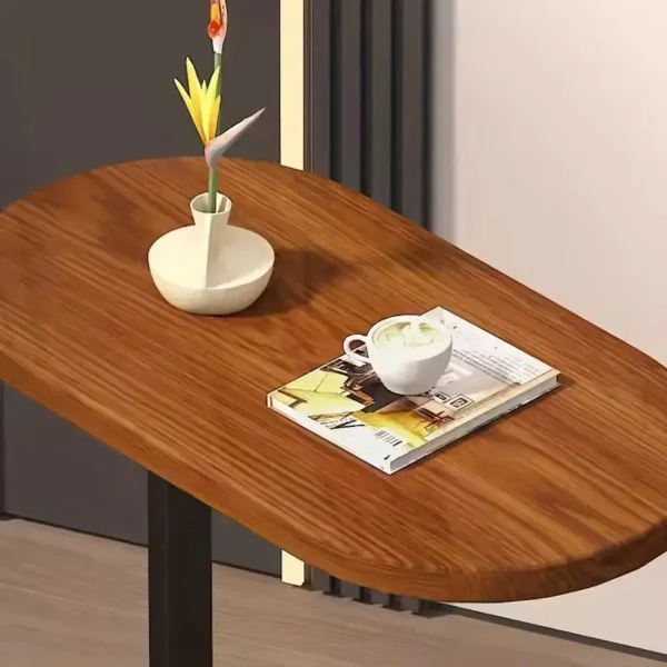Mesa Auxiliar Arrime Moderna Apoyo Sofa Sillón Mesa 60cm Marrón