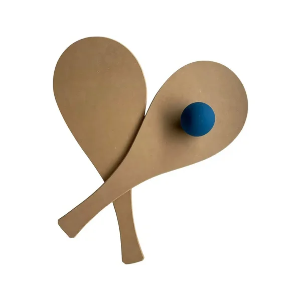 Raqueta Control Pelota Paleta Playera Madera Redonda