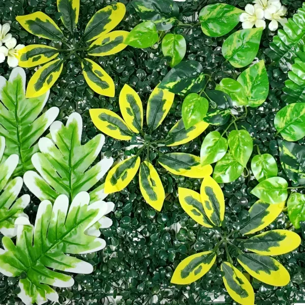 Jardín Vertical Artificial Flores Decoración Verde 40x60cm Verde