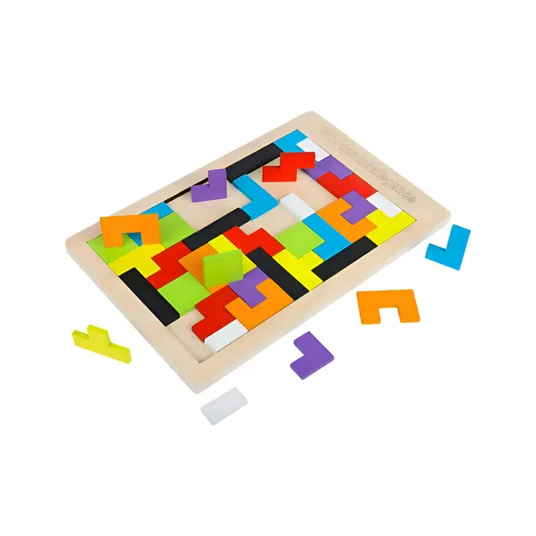 Tetris Rompecabezas De Madera Juego Didáctico 3d Puzzle