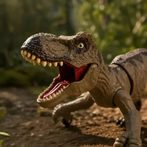 Dinosaurio T-rex Recargable Control Remoto Spray Luz Sonido Dinosaurio Marrón