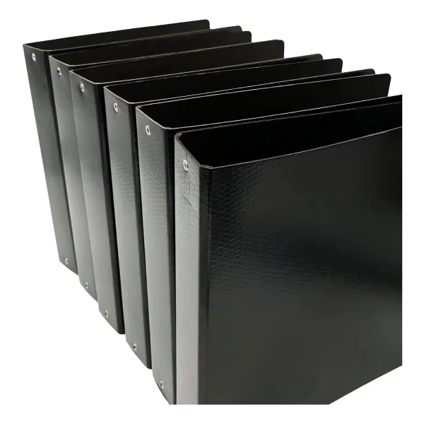 Carpeta Escolar N°3 Avios 3 Anillos 3x40 Fibra Negra Negro