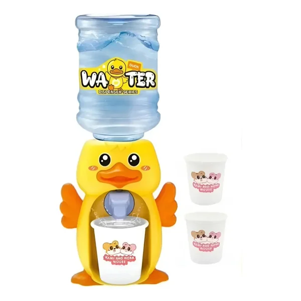 Juguete Mini Dispenser Bidon De Agua Bebedero Con Vaso Amarillo