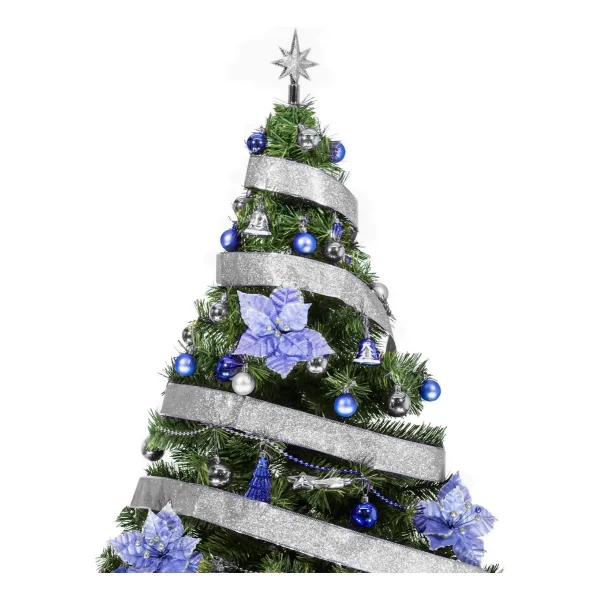 Arbol de Navidad Tronador Verde 1,50mts Azul Plata X40
