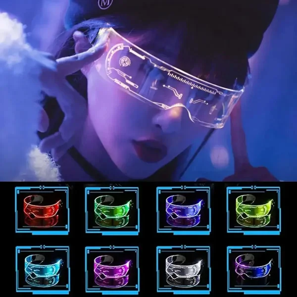 Anteojos Luminosos Neón Fiesta Cotillón Lentes Led Futurista Multicolor