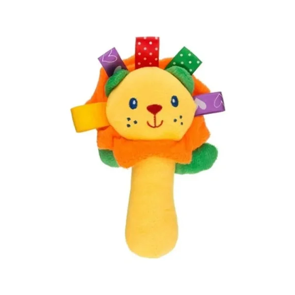 Sonajero Bebe Leon Amarillo Felpa Chifle 0-3 Años