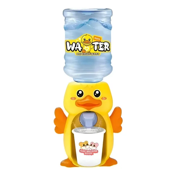 Juguete Mini Dispenser Bidon De Agua Bebedero Con Vaso Amarillo