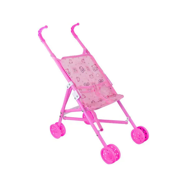 Cochecito Para Muñecas Expreso Polar Plástico 8 Ruedas Plegable Rosa