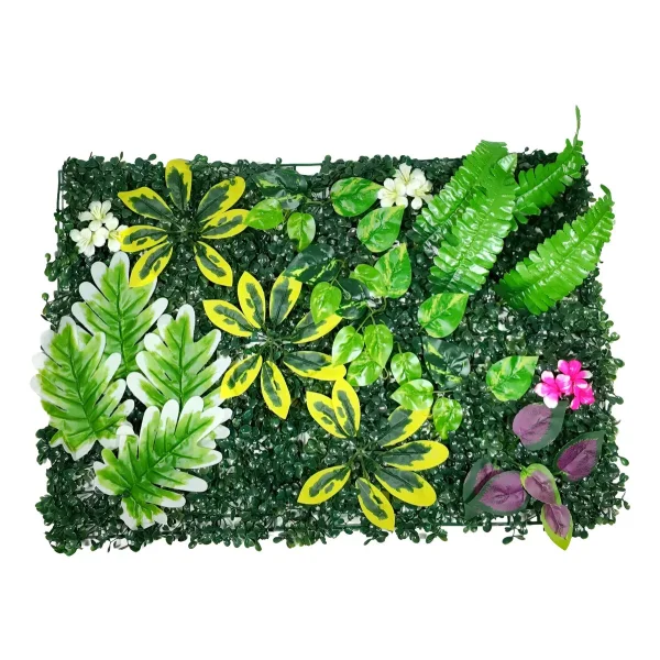 Jardín Vertical Artificial Flores Decoración Verde 40x60cm Verde