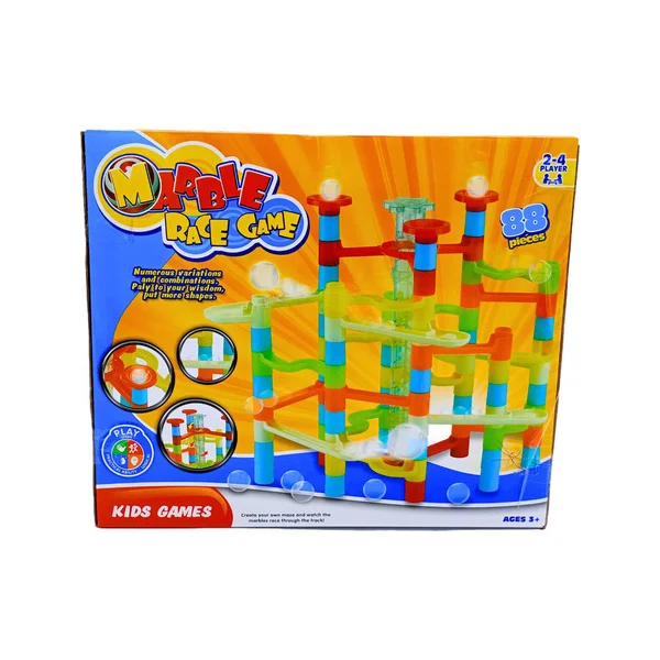 Laberinto Bolitas Expreso Polar 88 Piezas Didáctico Plástico Niños 2-8 Años Rojo