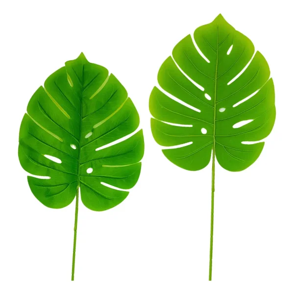 Planta Artificial Hoja Monstera Costilla De Adan X5 Diseño