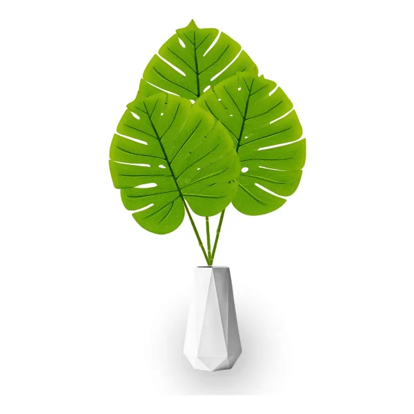 Planta Artificial Hoja Monstera Costilla De Adan X5 Diseño