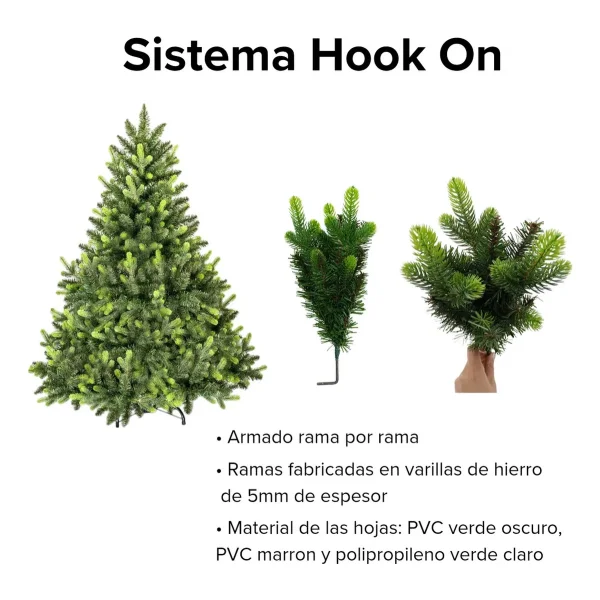 Árbol De Navidad Fabesa Natural 1.3m Pino Desmontable Verde
