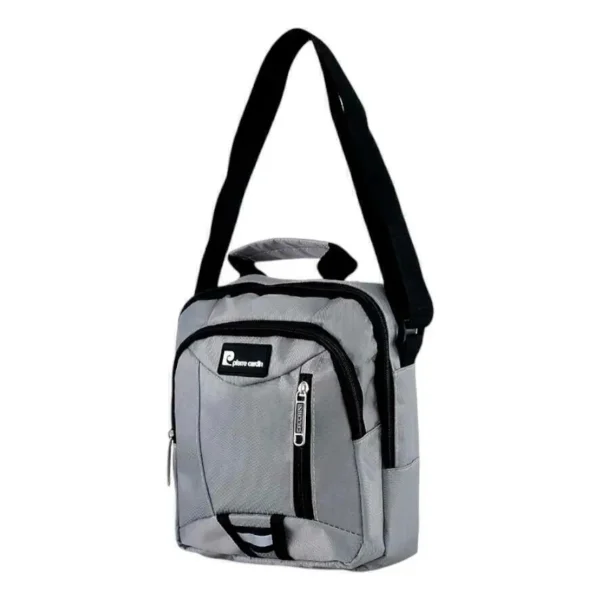 Morral Hombre Bandolera Organizador Bolsito Casual Urbana Gris Lisa