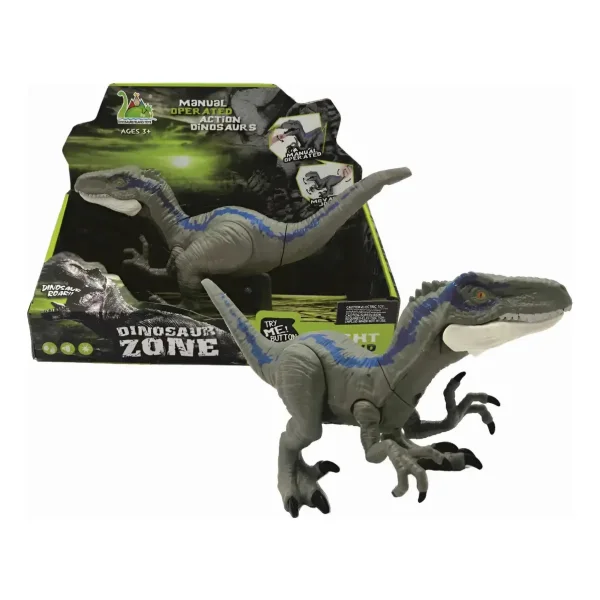 Dinosaurio Velociraptor Juguete Articulado Con Luz Y Sonido