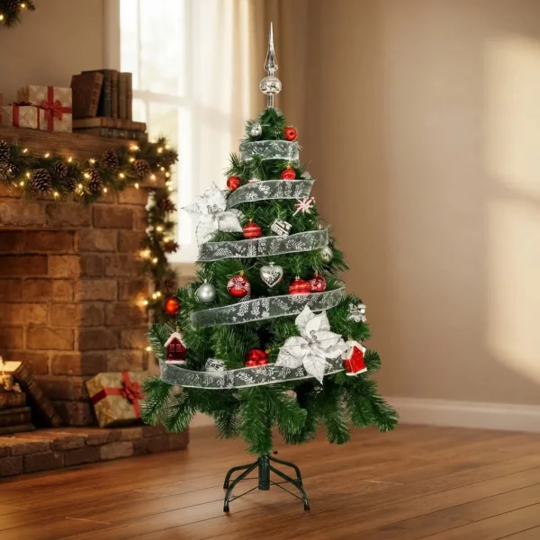  Arbol De Navidad Tronador Lujo 1,20mts Con Adornos Kit X30