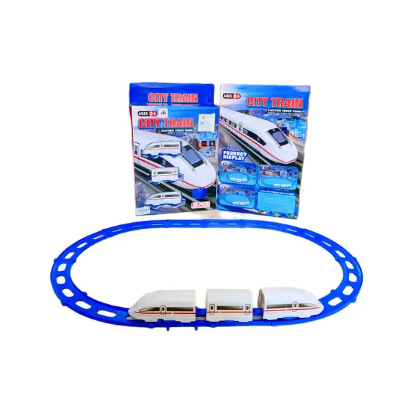 Tren Bala Juguete Pista Alta Velocidad Con Vías Y Sonidos Color Blanco