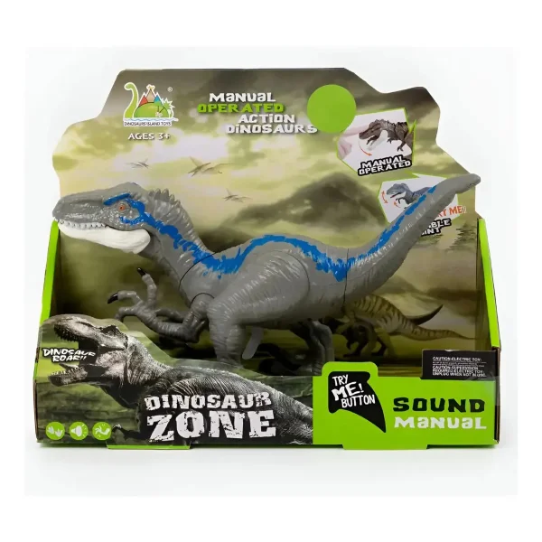 Dinosaurio Velociraptor Juguete Articulado Con Luz Y Sonido