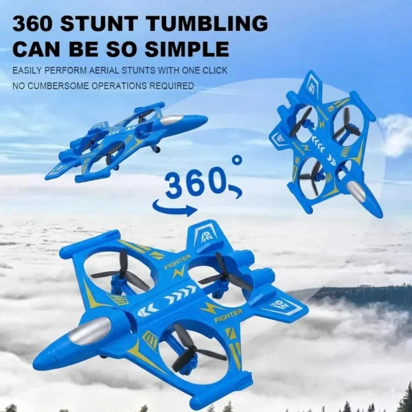 Drone Avión Rc Giro 360° Control Remoto Juguete Niños Rojo