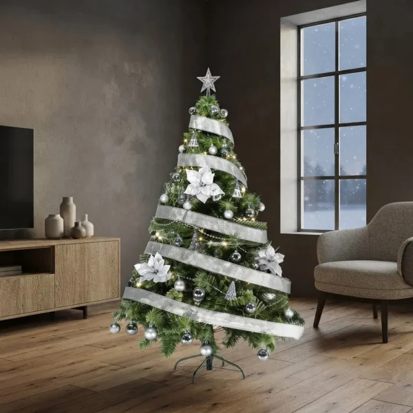 Arbol De Navidad Tronador Lujo 1,50mts Con Adornos Kit X40