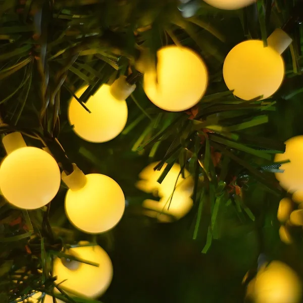 Luces De Navidad X20 Bolitas A Pilas Guirnalda Led 3mts Luces Calidas