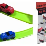 Pista De Autos Lanzador Vuelta 360 Grados Loop Para Armar Color Rojo