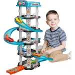 Pista Estacionamiento Autos Juguete Garage 5 Niveles Pisos Color Celeste