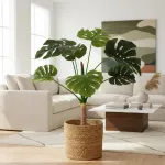 Planta Artificial Grande Monstera 115cm Deco Premium Color Verde