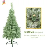 Árbol De Navidad Tronador Slim Nevado 1.20mts Base Metal