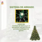 Arbol De Navidad Pino Natural Amber 1.30mts Base Metal