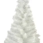 Árbol De Navidad Blanco 80cm Base Tronco Natural Fabesa Mini Pino