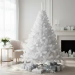 Arbolito De Navidad Blanco Montañes Deluxe 2,10mts Pie Metal