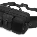 Riñonera Tactica Grande Ajustable Sistema Molle Bolsillos Color Negro