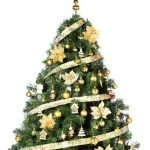 Arbolito Navidad Extra Lujo Patagonia 2.10mt + Adornos Plata