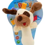 Sonajero Peluche Perro Blanco X.q.toy Xq308b Para Bebé Con Chifle