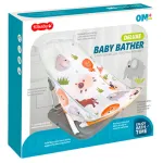 Silla Mecedora Plegable Baño Bebé Expreso Polar Antideslizante Reclinable 0-24 Meses Blanco