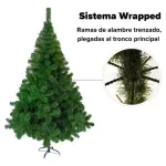 Árbol De Navidad Arbolito Pino Tronador De Lujo 2.10mts Base Metálica Verde