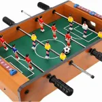 Juego De Mesa Mini Futbolito Metegol De Madera Mesa De Metegol Marrón