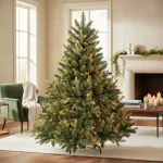 Arbol De Navidad Pino Natural Amber 1.30mts Base Metal
