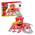 Pista De Autos Estacion De Bomberos Juguete Con Accesorios Color Rojo