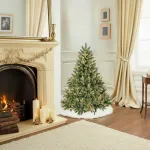 Arbol De Navidad Pino Natural Amber 1.30mts Base Metal