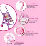 Cochecito Para Muñecas Coche Bebe Muñeca Juguete Plegable