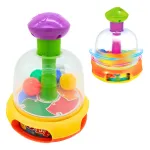 Juguete Didáctico A Presión Con Pelotitas Para Bebé Color Amarillo