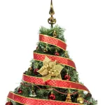 Arbol Navidad Tronador Lujo 1,20mts + Kit 30 Deco Rojo Oro