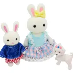 Casita De Conejos Familia Con Accesorios Juego Tobogan Color Rosa