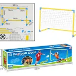 Arco De Futbol Desarmable Infantil Con Pelota E Inflador Color Amarillo