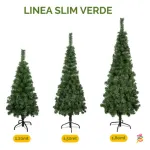 Árbol De Navidad Tronador Slim Verde 1.80mts Base Metal