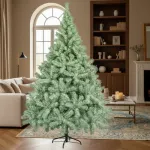 Árbol De Navidad Montañes Deluxe Nevado 2.10mts Base Metal
