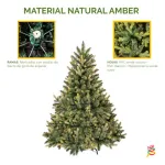 Arbol De Navidad Pino Natural Amber 1.30mts Base Metal